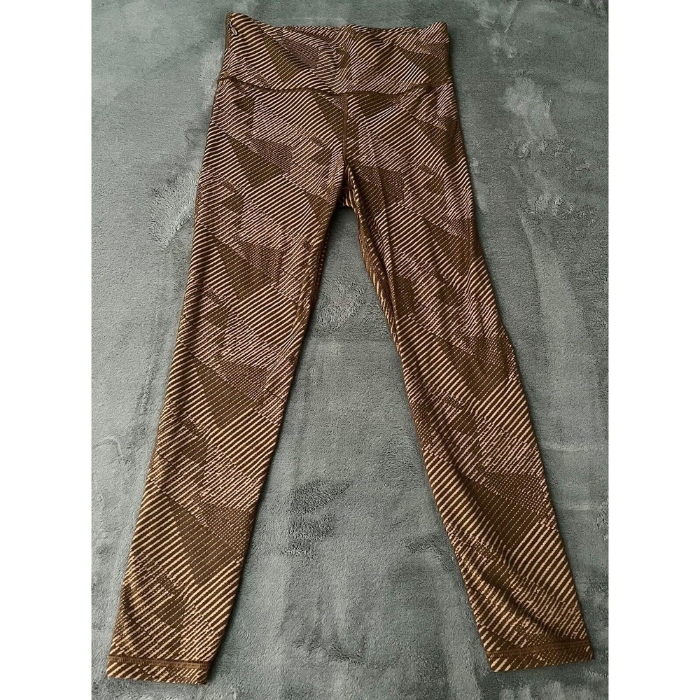 Gap Womens Gapfit Leggings Yoga Pants Brown Medium Lightly Worn